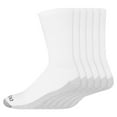 thumbnail image 2 of Dickies Men's Dritech Crew Sock, 6 Pack White Greypad Size 6-12, 2 of 5