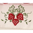 thumbnail image 4 of Strawberry Macrame Embroidery Design Kitchen Curtain with Swag and Tier Set 36 inch Red and Cream Color, 4 of 5