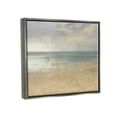 thumbnail image 3 of Stupell Coastal Sandy Sunlit Beach Landscape Painting Gray Floater Framed Art Print Wall Art, 3 of 6