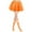 Orange, variant on RUTAYY Adult Women Carnival Tutu Skirt Set With Thigh High Socks Dance Performance Festival Solid Color Casual Travel Skirts