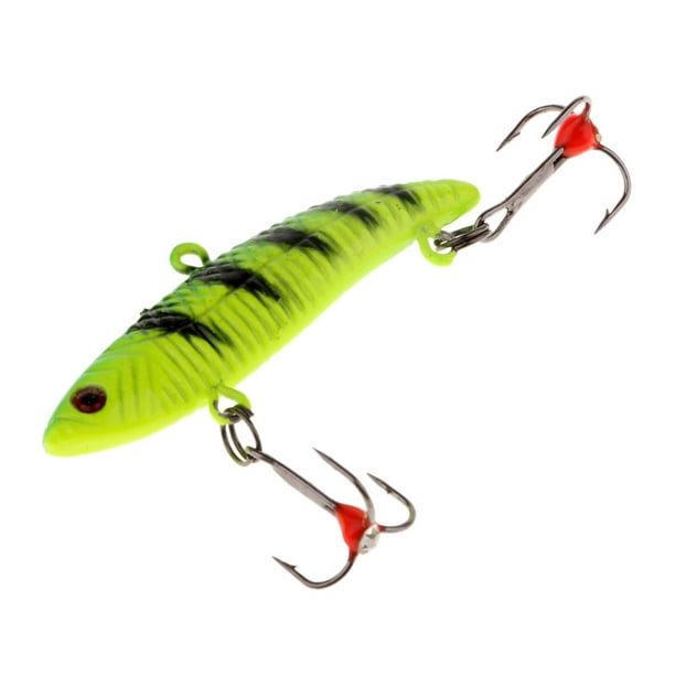 Fishing High Carbon Baits with Hook Bass Walleyes Trout Fishing Spoons  Green 