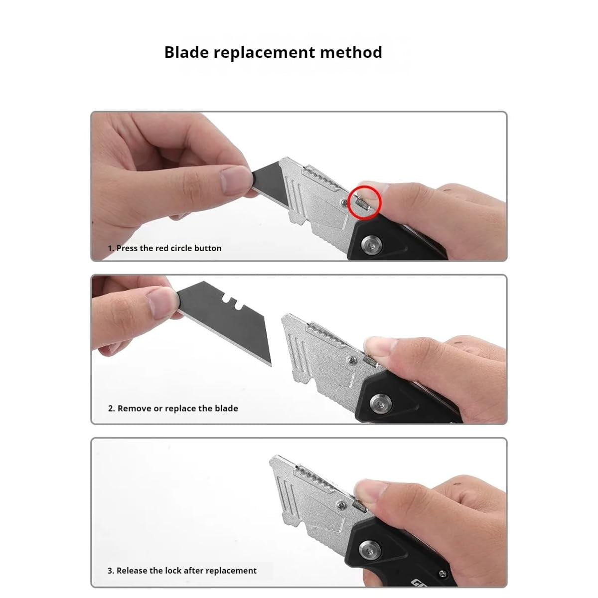 SaKaguro Folding Utility Knife,Boxs Cutter,Adjustable Angles,Carpenter Tool,Blade Storage-Holds 3 Compatible Blades (black)