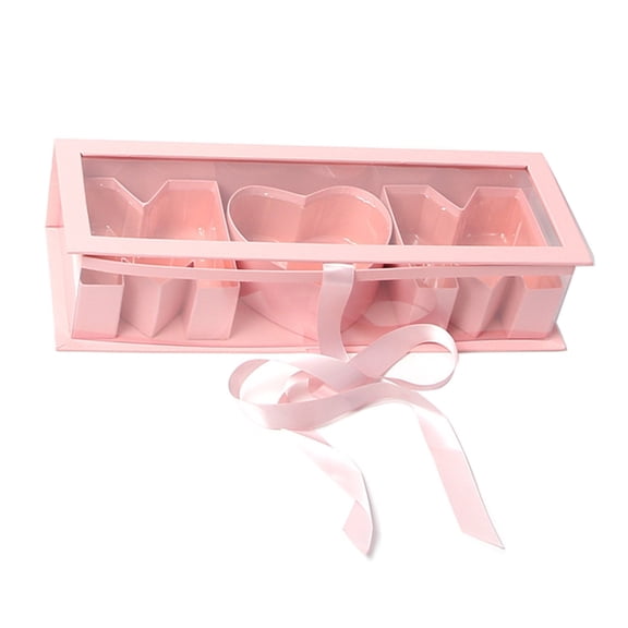 Multifunctional Mom Letter Shape Flower Box Present Case For Mother's Day Decors And Celebration Packaging