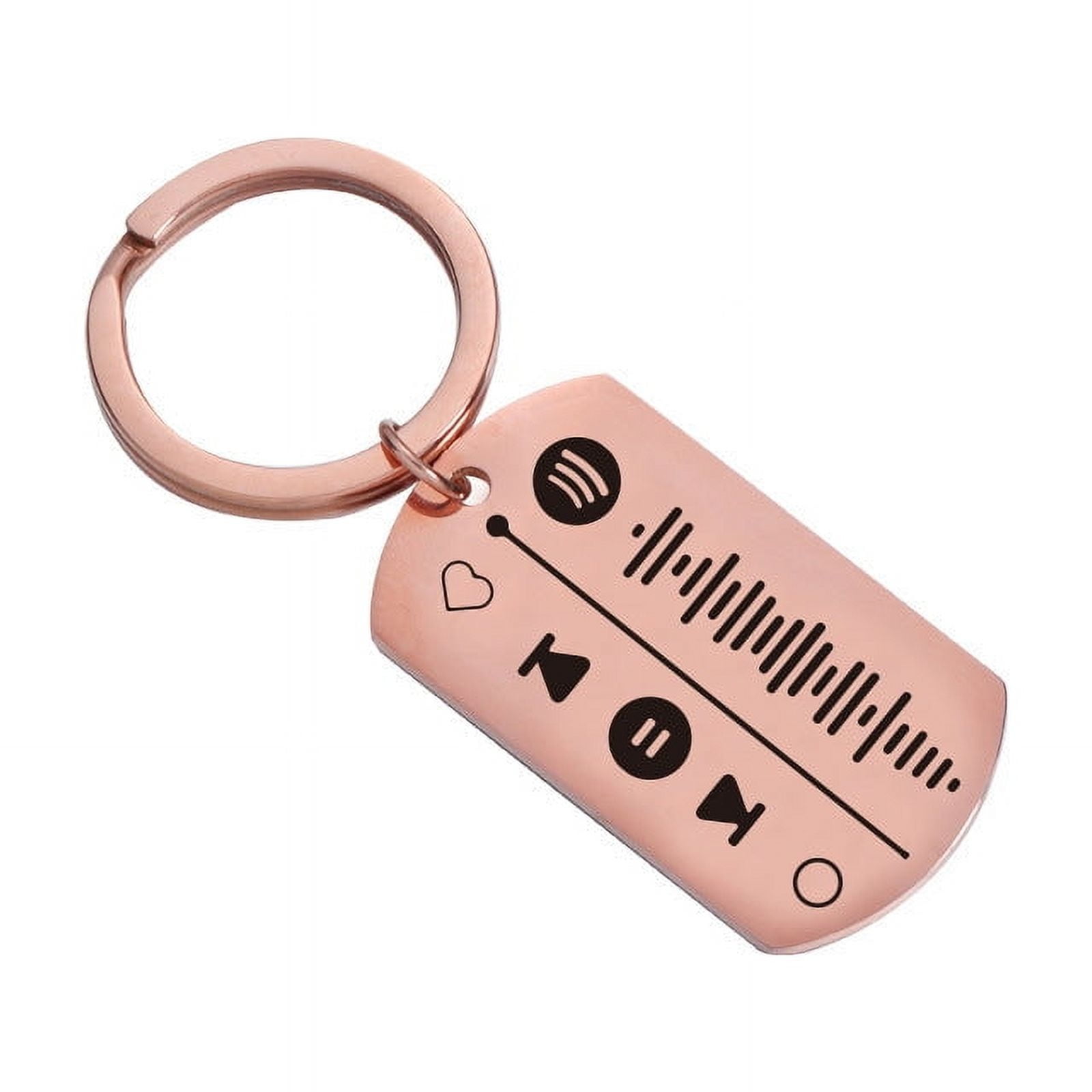 Stainless Steel Keychain, Simple Personality Mirror Polished Key Ring, Durable Metal Key Chain Accessory