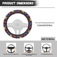 thumbnail image 5 of Uorisanigo Hibiscu 15 Inch Steering Wheel Cover Women Floral Print Car Steering Wheel Protector with Elastic Edge Comfortable Car Steering Wheel Cover for Winter Car Accessories Gift for Mom, 5 of 8