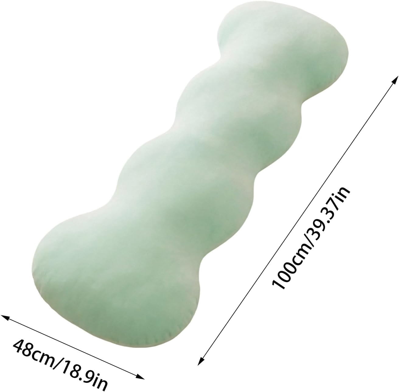 Pea Pod Body Pillow 100x48cm Soft Supportive for Side SleeperSky Blue