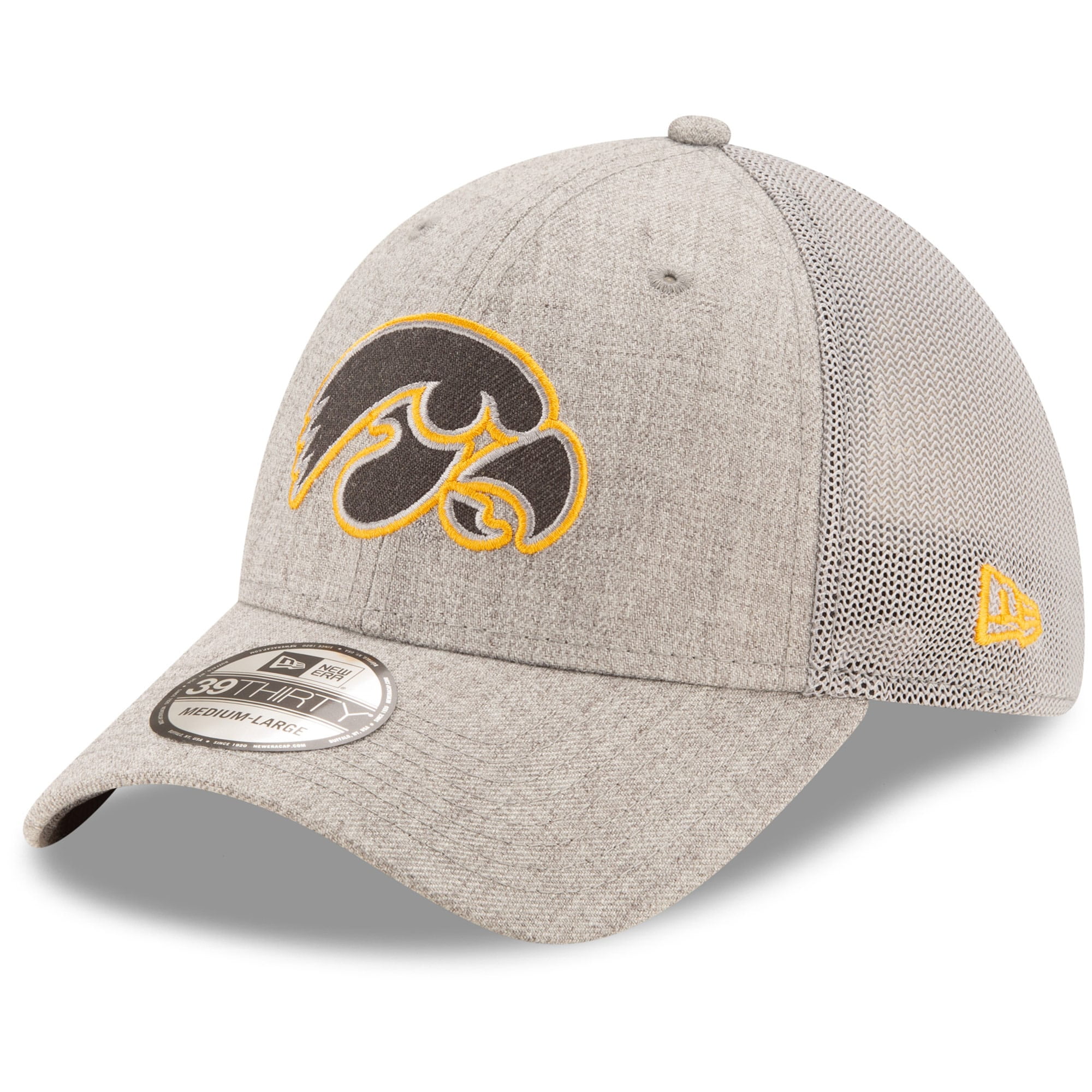 Men's New Era Gray Iowa Hawkeyes Grayed 