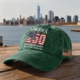 thumbnail image 2 of 250 Anniversary USA Hat United States 250th Anniversary Adjustable Patriotic Baseball Cap Commemorative American Heritage,Green, 2 of 6