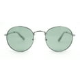 thumbnail image 2 of Small Micro Round Metal Rim Retro Dad Fashion Sunglasses Silver - Green, 2 of 4