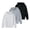 Black+white+gray, variant on GYRATEDREAM 3 Pack Boys Girls Hoodies Kids Pullover Long Sleeve Hooded Sweatshirts Basic Casual Hoodies for 3-14 Years