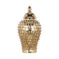 thumbnail image 1 of Durian Effect Porcelain Flower Vase Ginger Jar Crafts Golden Color Multi-purpose 21x38cm, 1 of 9
