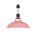 thumbnail image 1 of FSLiving H-Type Track Lighting E26 Base Industrial Adjustable Angle Lamp Pink Metal Shade with Matte Black Socket Track Light Fixture for Slope Ceiling Gimbal,Bulb and Track Not Included - 1 Light, 1 of 7