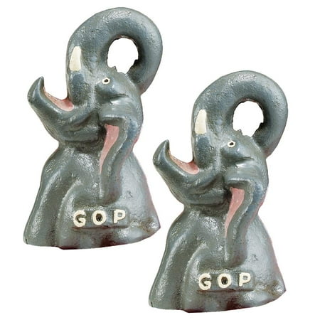GOP Republican Party Elephant Cast Iron Bottle Opener: Set of Two