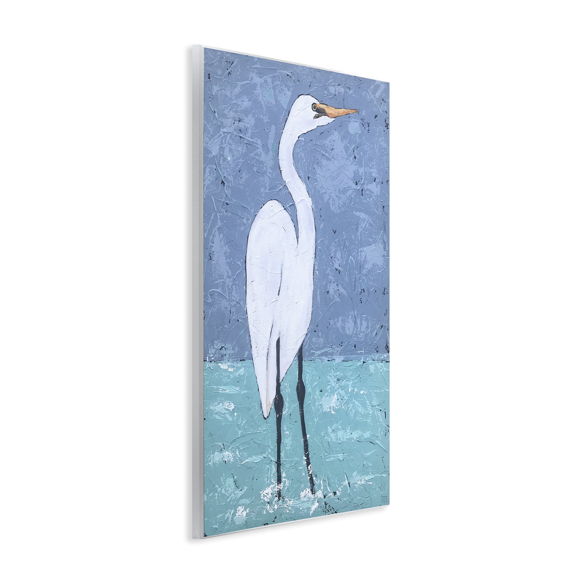 Stupell Industries Sea Heron Standing Animals & Insects Painting Unframed Art Print Wall Art, 10 x 15