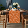 thumbnail image 2 of Orange Stripes Table Runner - 108 Inch Long, Kitchen Dining Table Runner Dresser Scarves, Simple Geometric Modern Monochrome Farmhouse Decor for Coffee Tables Wedding Party Banquet, 2 of 8
