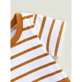 thumbnail image 6 of Wassery Newborn Baby Boy Girl Romper 3 6 12 18 Months Infant Boys Girls Summer Outfit Short Sleeves Pocket Stripe Bodysuit One Piece Jumpsuit Cute Infant Clothes, 6 of 8