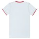 thumbnail image 3 of Toy Story - Camiseta Pizza Planet Ringer Hombres (Blanco, Rojo), 3 of 4
