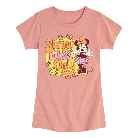 Disney - Mickey & Friends - Sunny Vibes Only - Toddler And Youth Girls Short Sleeve Graphic T-Shirt