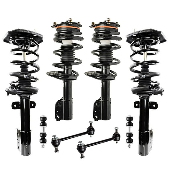 Detroit Axle - Front & Rear Struts w/Coil Spring   Sway Bar End Links Replacement for Buick Allure LaCrosse Chevy Impala - 8pc Set