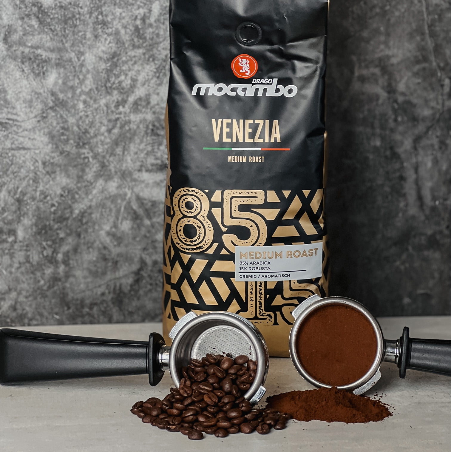 Caffé Venezia, Whole Bean Coffee, Medium Roast, 2.2 Pound, 85% Arabica 15% Robusta, Premium Italian Coffee