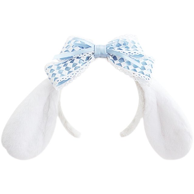Diadema con orejas de cachorro para perro, disfraces de Cosplay para Halloween, accesorios de fiesta (lazo azul) TUNC Sencillez
