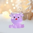 thumbnail image 3 of JWshufel 12 Pack Mini Christmas Ornaments Christmas Decorations Christmas Tree Ornaments Luminous Reindeer Statue Indoor Outdoor Decoration Desktop Garden Craft 1 in Purple, 3 of 4