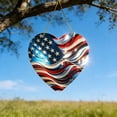 thumbnail image 5 of CuiLiyq Patriotic Acrylic Stained Glass Window Hanging Decor, 4th of July Memorial Day USA 250th Anniversary American Flag Red White and Blue Suncatcher for Independence Day Home Art Wall Decor, 5 of 6
