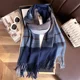 thumbnail image 3 of Bufanda de moda femenina Versión coreana Todo con cuadros clásicos británicos Bufandas cálidas para el cuello de otoño e invierno para estudiantes engrosadas, 3 of 5