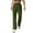 Army Green, variant on Women's Pants Ice Silk Wrinkled Drawstring Casual Solid Color Elastic Waist Sports Casual Plus Size