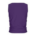 thumbnail image 4 of ZQUUVOU Crop Tank Tops for Women Solid Color Round Neck Sleeveless Slimming Summer Shirts Casual Stretch Blouse Workout Tops Purple, 4 of 5