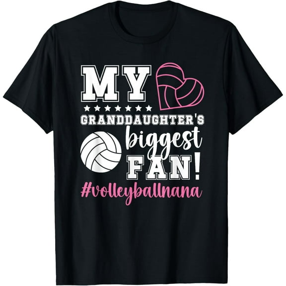 Biggest Fan Volleyball Nana Of A Volleyball Player Nana T-Shirt tee