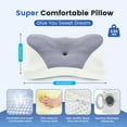 thumbnail image 4 of edx Queen Size Cervical Neck Pillow Effective Pain Relief Cooling Pillow for Neck Support, Ergonomic Contour Memory Foam Bed Pillow for Side Back Stomach Sleepers, Dark Gray, 4 of 8