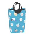 thumbnail image 2 of Kll Cute Healthy Teeth Laundry Hamper,Large Canvas Fabric Lightweight Storage Basket Toy Organizer Dirty Clothes Collapsible Waterproof For College Dorms,Children Bedroom,Bathroom, 2 of 6