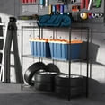 thumbnail image 6 of 3 Tier Wire Shelving Unit, Metal Garage Storage Shelves, Heavy Duty Storage Wire Rack Metal Shelves - Black, 6 of 8