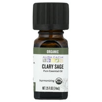 Aura Cacia Organic Essential Oil, Clary Sage, 0.25 Fl Oz