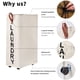 thumbnail image 5 of Homlikelan Cesto para la Ropa Sucia con Ruedas Grande de 70 L - Cesta Alta y Estrecha con Ruedas Cesto para Ropa Delgado 27,5" Beige, 5 of 5