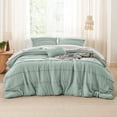 Bedsure Elegant Soft Size Comfort Microfiber Queen Set 4 Piece Sage