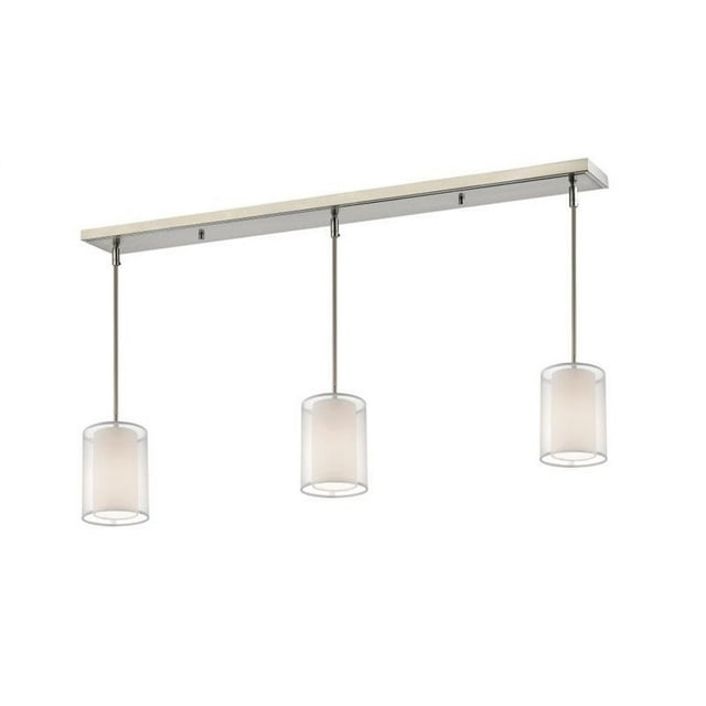 Z-Lite Sedona 3 Light Island Billiard Light in Brushed Nickel