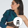thumbnail image 3 of Folding Chair Earrings, 3D Fight Acrylic Movement Earrings Funny Pendant Dangle Drop Earrings, 3 of 5