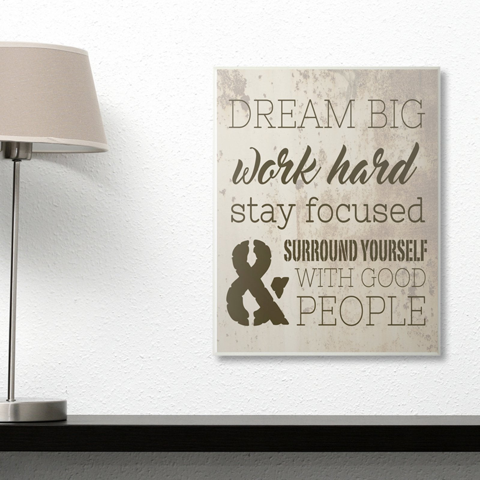 Stupell IndustriesDream Big Work HardWall Plaqueby Daphne Polselli