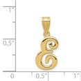 thumbnail image 3 of 14K Yellow Gold Charm Pendant Themed 18 mm 12 E Script Initial, 3 of 3