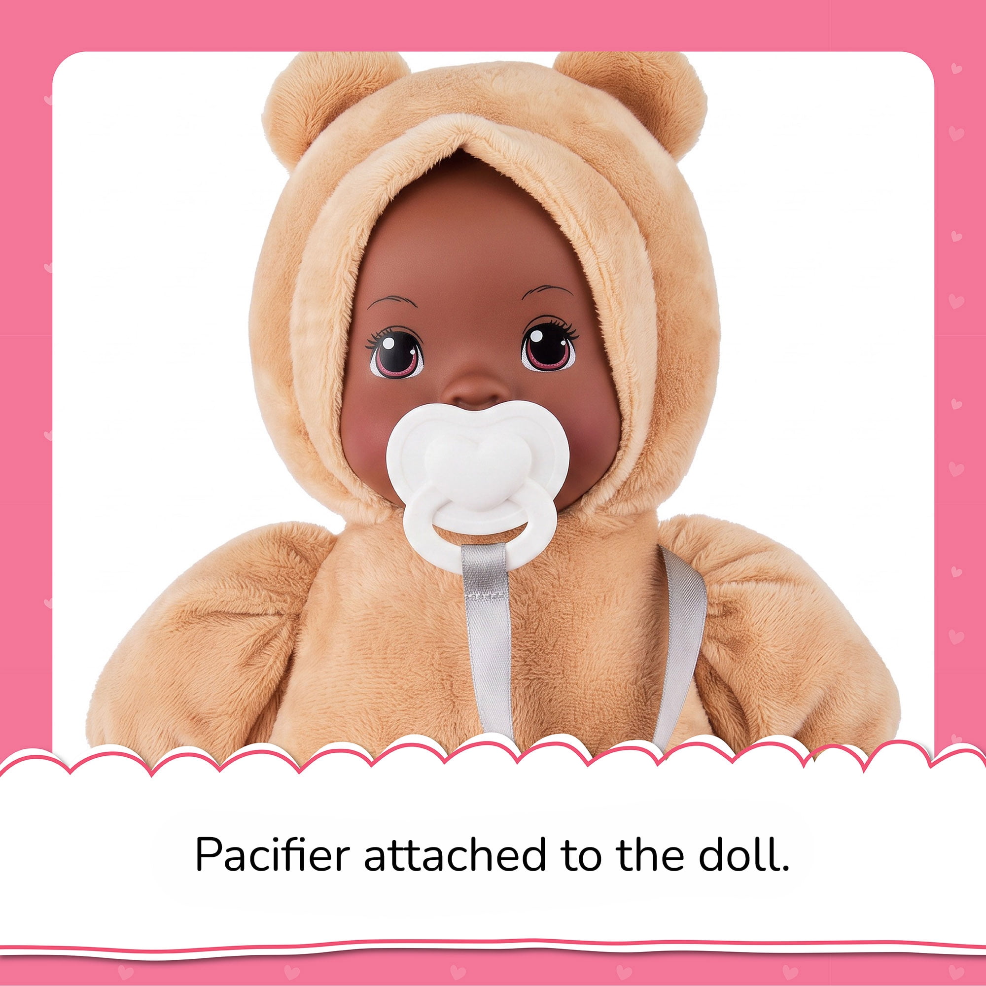 My Sweet Love 10-Inch Snuggly Baby Doll with Pacifier, Beige Bear Outfit