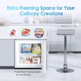 Fornido 1.2 Cu.ft Small Freezer,Freestanding Mini Freezer with Reversible Door & Removable Shelf & Adjustable Temperature Control, Upright Compact Freezer for Home/Office/Dormitory (White)