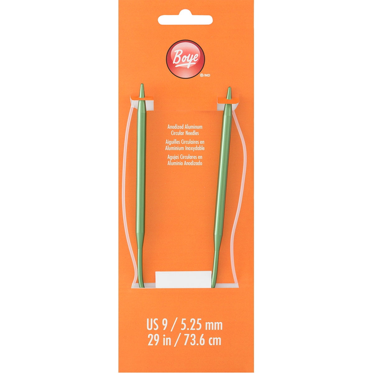 (2 pack) Simplicity Boye 29 in Anodized Aluminum Knitting Circular Needles, Size 9 Gold
