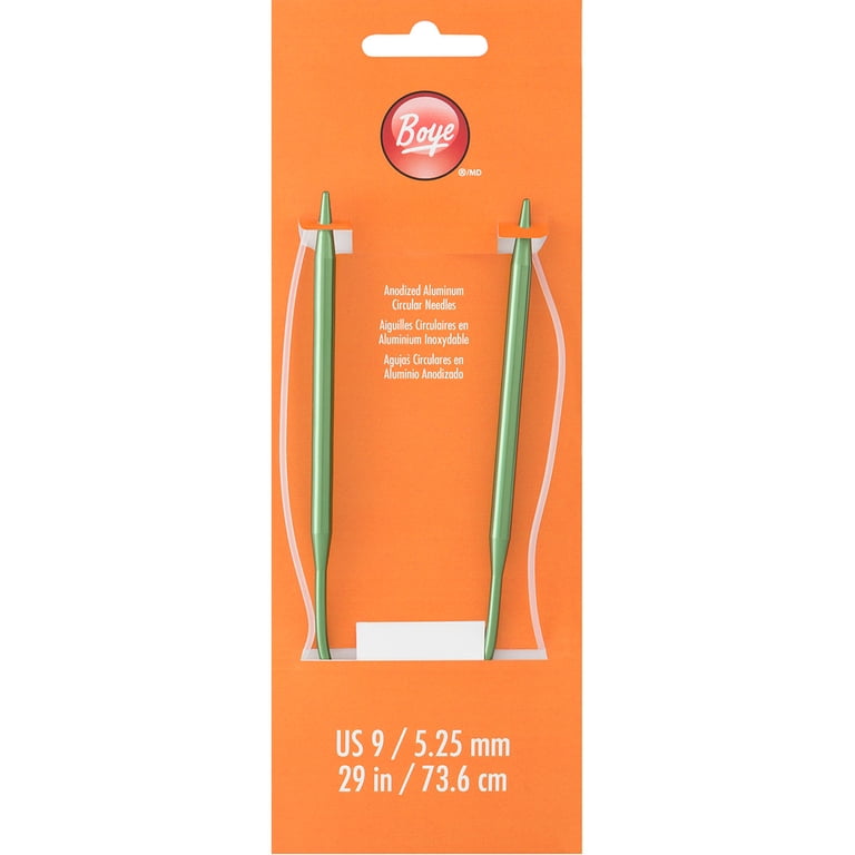 Boye 29-inch Anodized Aluminum Circular Knitting Needles Size 9