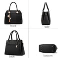 thumbnail image 3 of Women's Large Capacity Embroidery Thread Top-Handle Handbags Purse Satchel Leather Totes Crossbody Shoulder Bag, 3 of 6