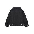 thumbnail image 2 of KIDSCOOL SPACE Little Kid Simple Jean Jacket, Stone Washed Soft Denim Coat Outfit,Black,3-4 Years, 2 of 6