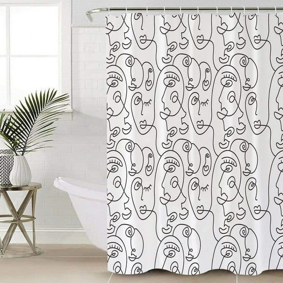 Shower Curtain Abstract Purple Brown Gray Geometric Paint Art Graffiti Polyester Bath Curtain with Hooks Durable Waterproof Fabric Shower Curtain Sets for Bathroom Home Decorations 60"x72"