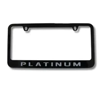 Ford Platinum Engraved Solid Metal Black License Plate Frame Official Licensed
