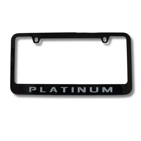 Ford Platinum Engraved Solid Metal Black License Plate Frame Official Licensed